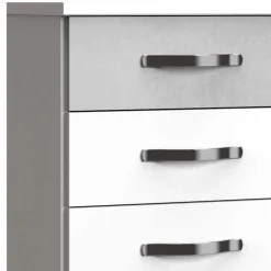 Hochkommode in Weiß & Beton Optik - Hotti