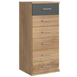 Hochkommode mit sechs Schubladen - 46x106x40 cm - Leviza