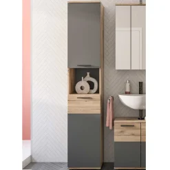 Hochschrank fürs Bad - 2-türig & Fach & Schublade - Depart