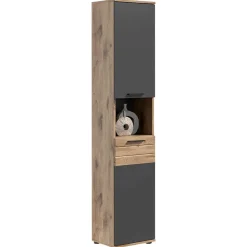 Hochschrank fürs Bad - 2-türig & Fach & Schublade - Depart