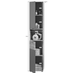 Hochschrank fürs Bad - 2-türig & Fach & Schublade - Depart