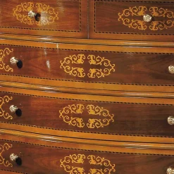 Hochwertige Kommode im Barock Stil Natale in Nussbaum Braun