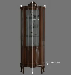Hochwertige Vitrine im Barock Stil Dentro 214cm hoch