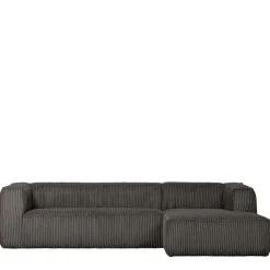 Hochwertige Wohnlandschaft aus Cord Dunkelgrau - Joha