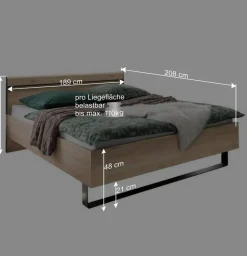 Hochwertiges Schlafzimmer Set mit LED - Licruva (vierteilig)