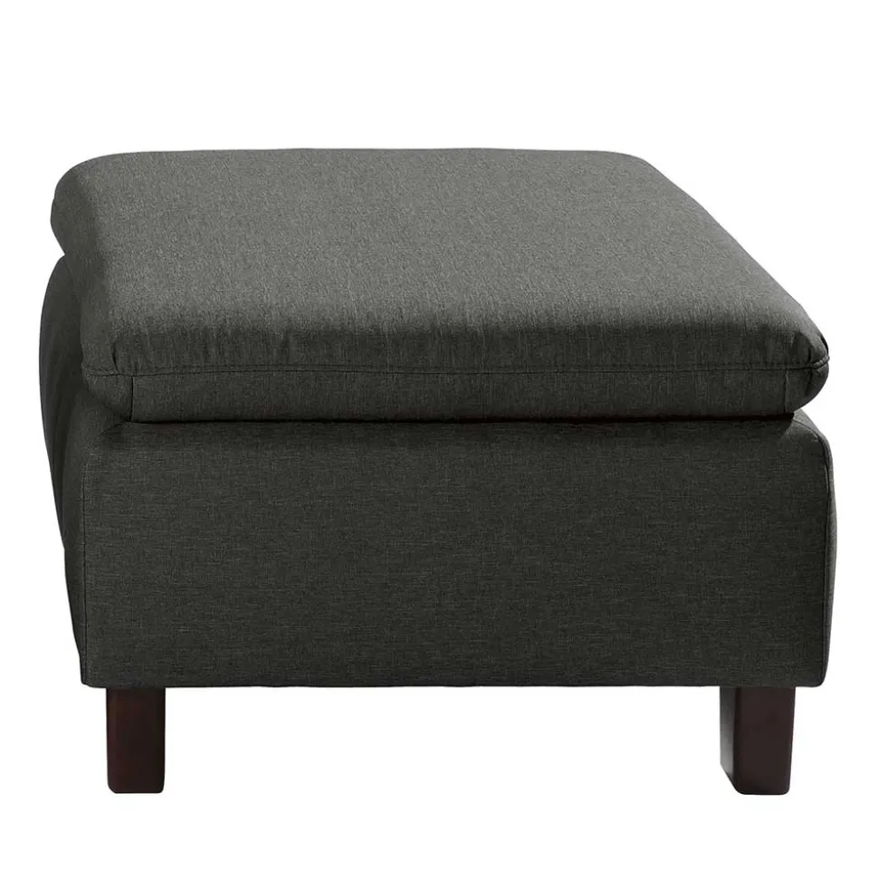 Hocker in Anthrazit und Nussbaum Braun - Classimo