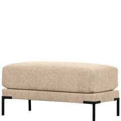 Hocker in Beigegrau mit Schwarz - Paola