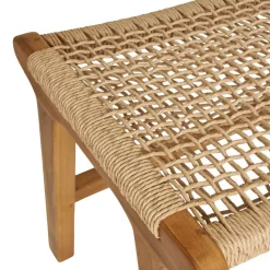 Hocker mit Kordelgeflecht-Sitz - Merlan