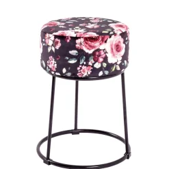 Hocker mit Samt Rosen Motiv - Henrics