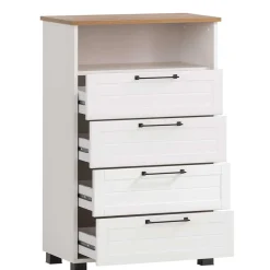 Hohe Kommode mit Fach & vier Schubladen - Goliat