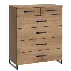 Hohe Kommode mit sechs Schubladen - Anota
