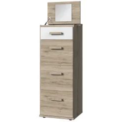 Hohe Kommode mit Spiegel im Deckel - Folio