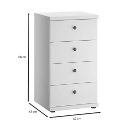 Hohe Kommode mit vier Schubladen - Flinn