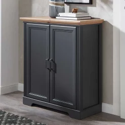 Hohe Türen-Kommode in Dunkelgrau - Joe