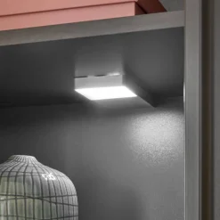 Hohe Vitrine in Wildeiche Optik und Anthrazit - Colomania