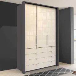 Hoher Kleiderschrank mit acht Schubladen - Nasses