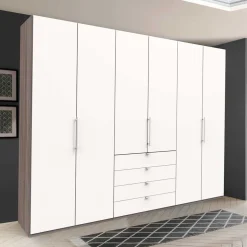 Hoher Kleiderschrank mit 3 Falttüren - Tivierto