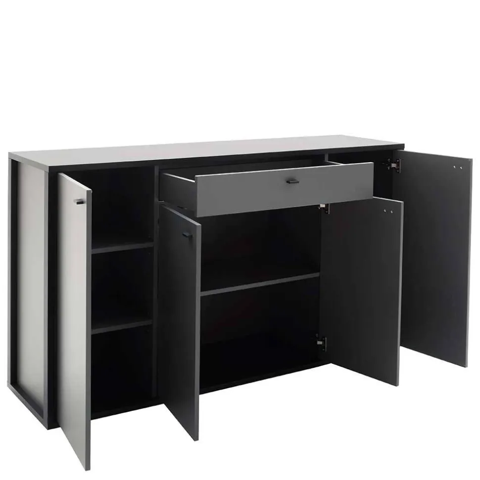 Hohes Sideboard in Grau & Anthrazit - Ridona