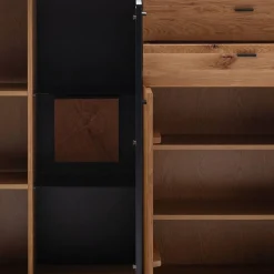 Hohes Sideboard mit Glaseinsatz und LED - Drinidad