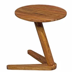 Holz Designertisch Jamsons mit Tischplatte rund