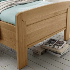 Holz Einzelbett mit Kopf- und Fußteil - Emdsiva