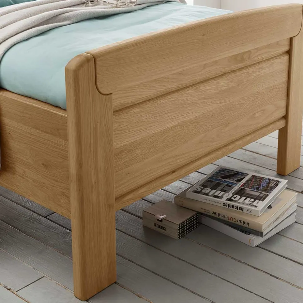 Holz Einzelbett mit Kopf- und Fußteil - Emdsiva