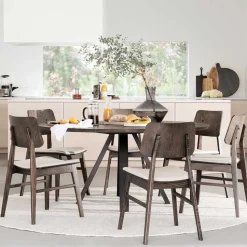 Holz Essgruppe in Rund - Granada (siebenteilig)