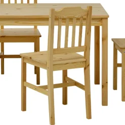 Holz Essgruppe mit vier Sitzplätzen - Sortho (fünfteilig)