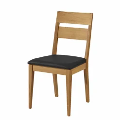 Holz Esstisch mit Stühlen Likes aus Wildeiche massiv (siebenteilig)