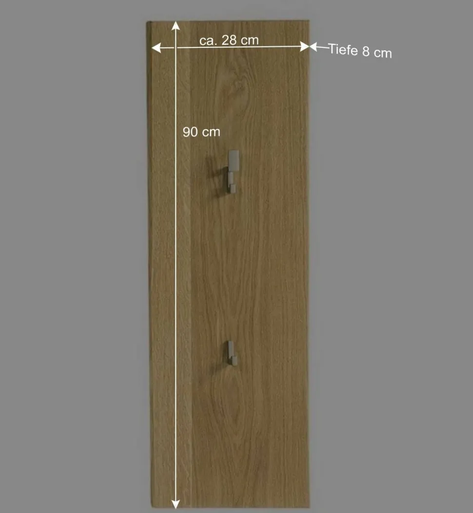 Holz Garderoben Set aus Eiche - Avidora (vierteilig)