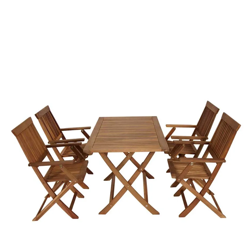 Holz Garten Sitzgruppe klappbar - Palma (fünfteilig)