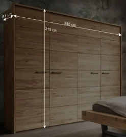 Holz Kleiderschrank mit Passepartout Rahmen - Cancun