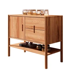 Holz Kommode mit Tür & 2 Schubladen & Fach - Indrya