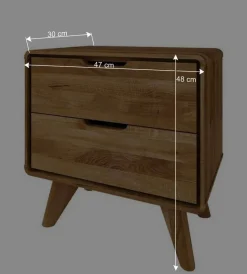 Holz Nachtkommode aus Wildeiche - Eavy