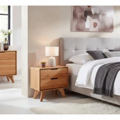 Holz Nachttische mit Schubladen - Junola