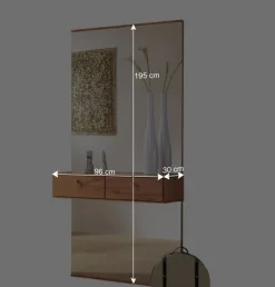 Holz Spiegel Coestra mit Ablage