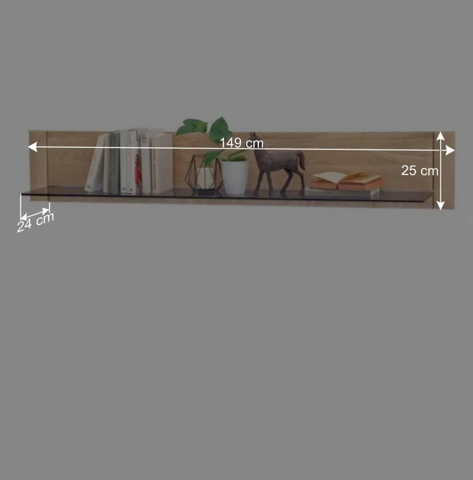 Holz Wohnkombination 328 cm breit - Vernella (vierteilig)