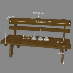Holzbank Brixen für Garten