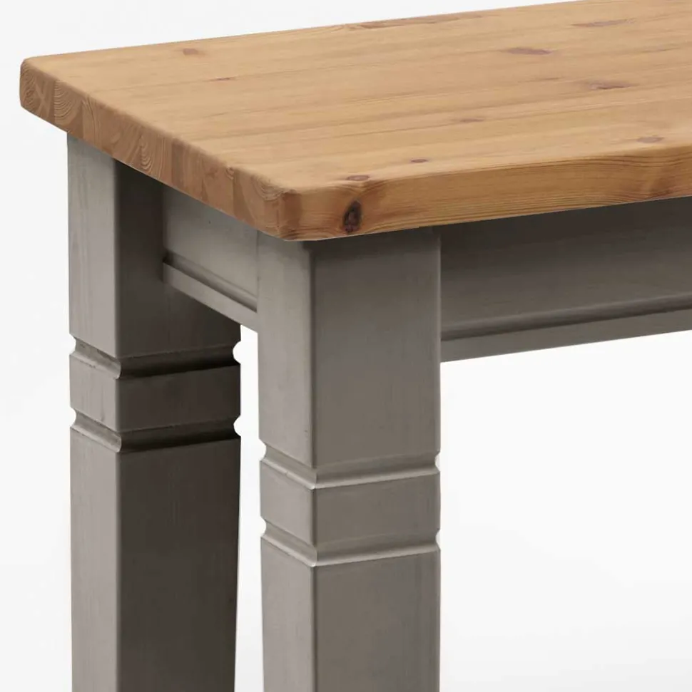 Holzbank Cempino in Grau Kiefer massiv