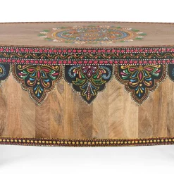 Holzbank mit Elefantenköpfen aus Mangoholz - Lottessa