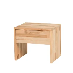 Holzbett Abraham mit Polsterkopfteil (dreiteilig)