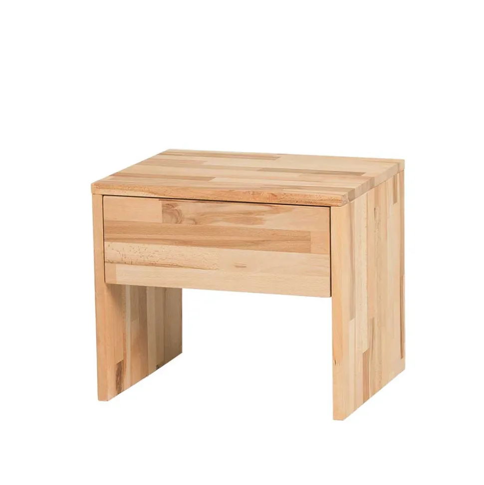 Holzbett Abraham mit Polsterkopfteil (dreiteilig)