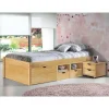 Holzbett Francena mit Schubladen (zweiteilig)