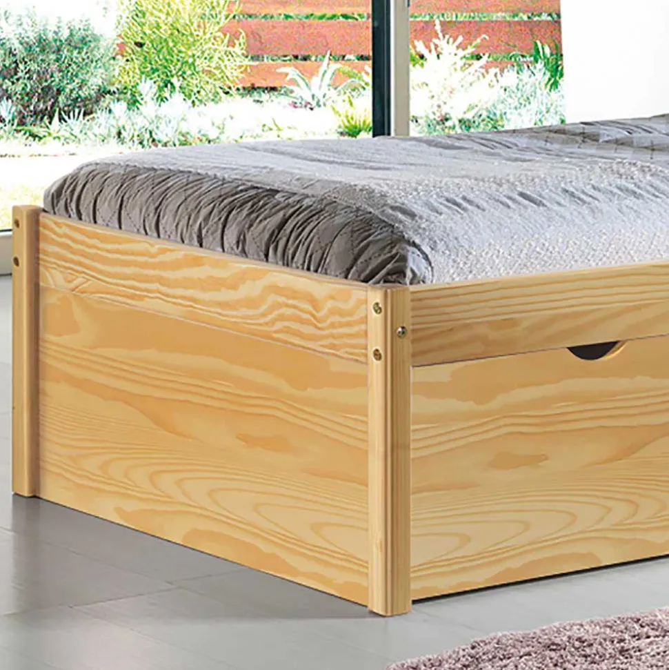 Holzbett Francena mit Schubladen (zweiteilig)