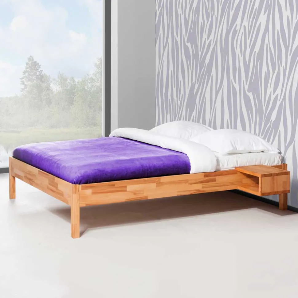 Holzbett Middle aus Kernbuche Massivholz