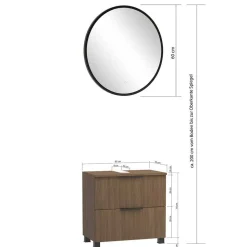 Holzdekor Badezimmer-Möbel Set - Ucaida (dreiteilig)