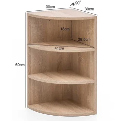 Holzdekor Hängeregal für die Ecke - Estateas