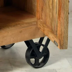 Holzkommode Indri auf Rollen