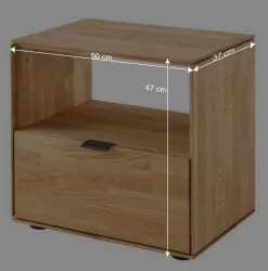Holz-Nachtkommode aus Wildeiche - Kassanda