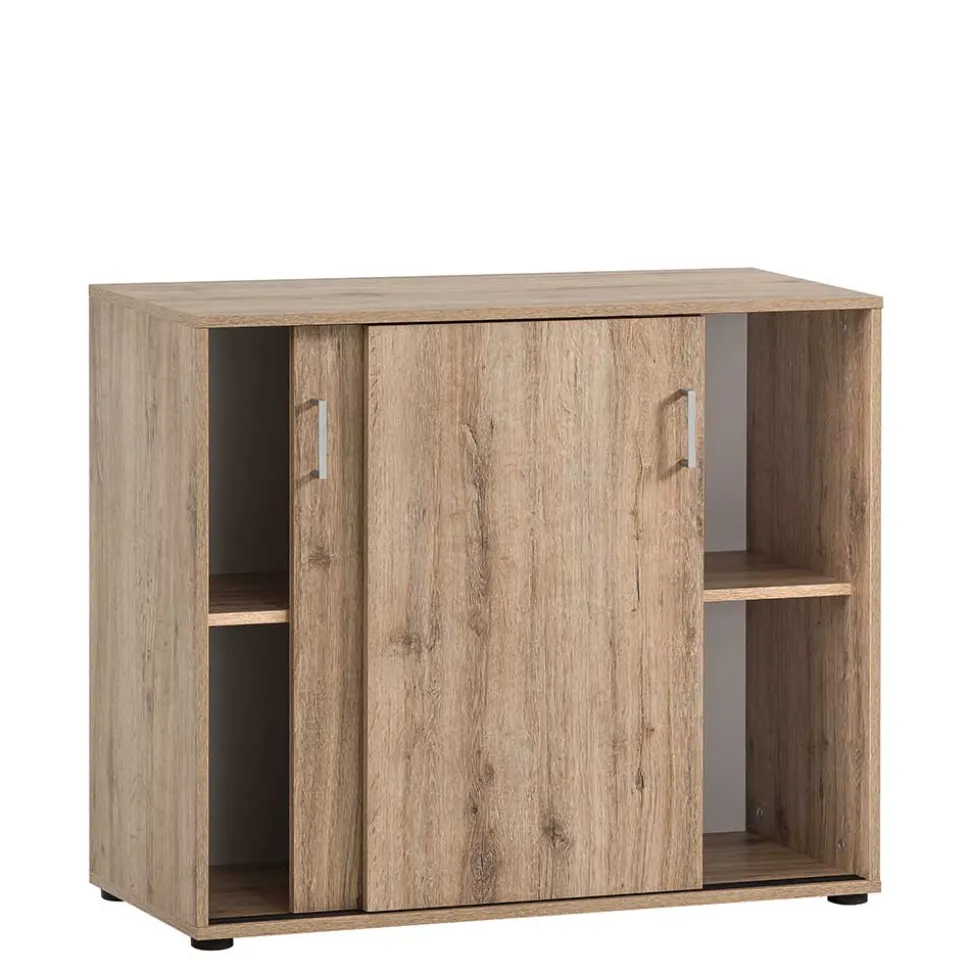 Holzoptik Ordnerschrank mit Schiebetüren - Jytte